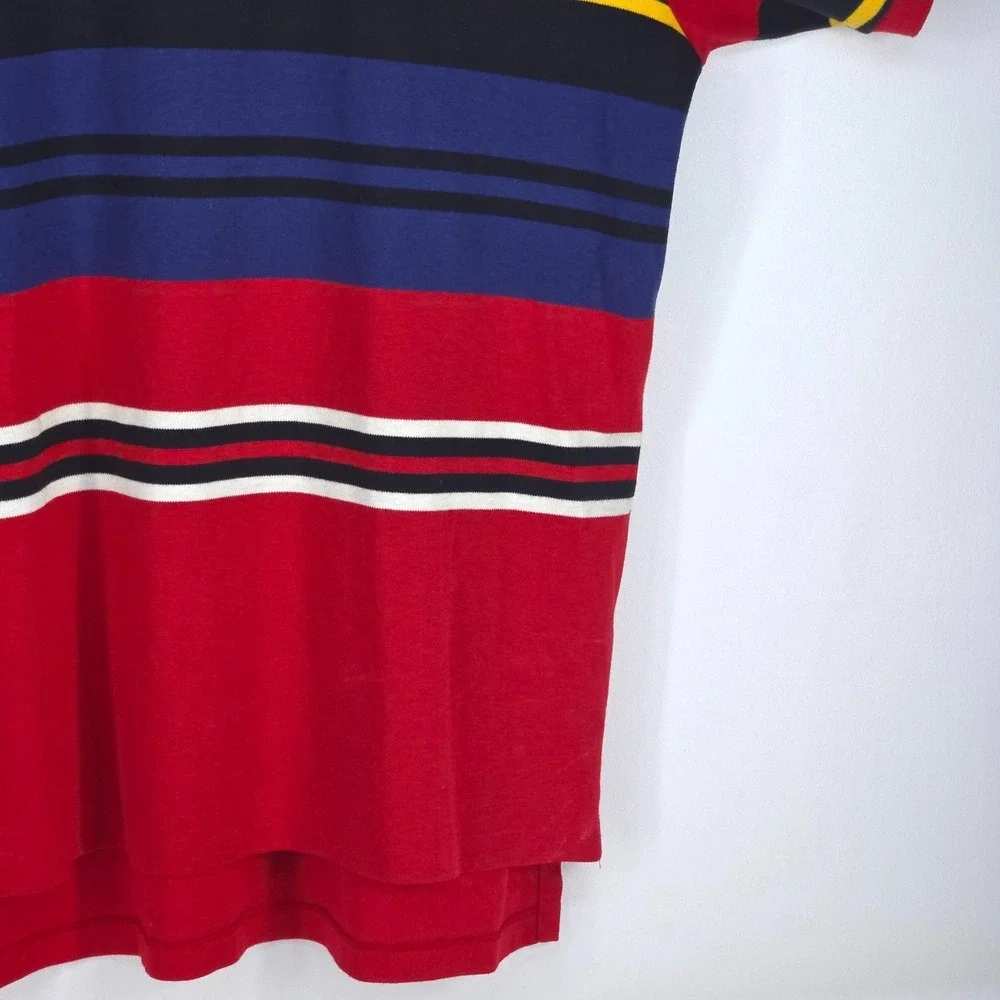 Vintage Ralph Lauren Polo Shirt Men Large Short Sleeve Striped 90s Old Money Y2K